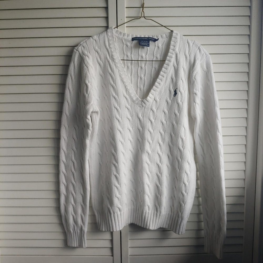 Ralph Lauren Sport white sweater